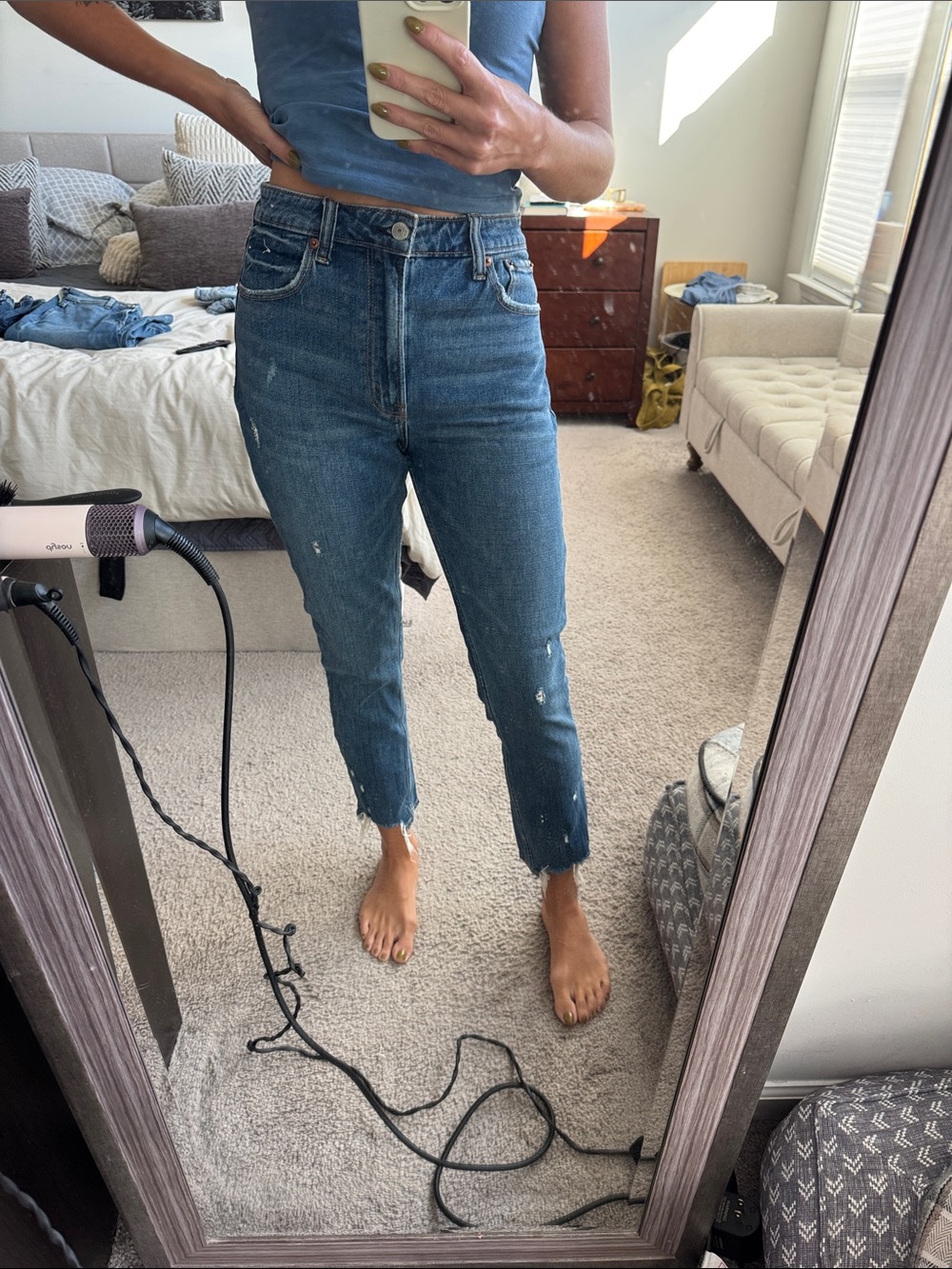 Abercrombie high rise skinny curve love jeans